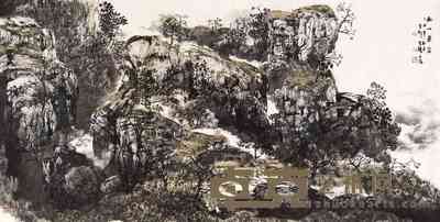 白云乡 2005年作 秋山苍茫 镜心 69×137cm